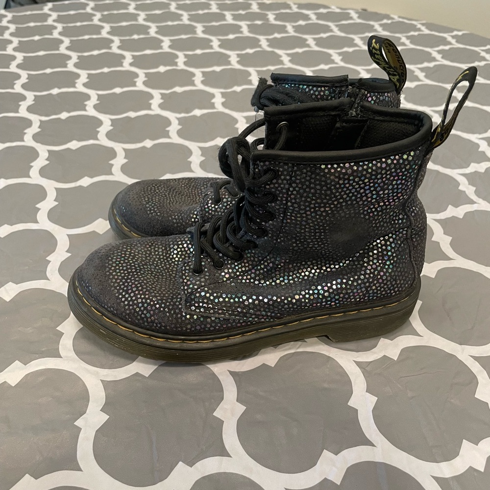 Dr Martens Youth Metallic Suede Irredescent Polka Dots Youth 3